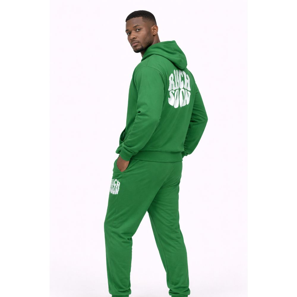 Men Green Hoodie and Jogger Tracksuit Set